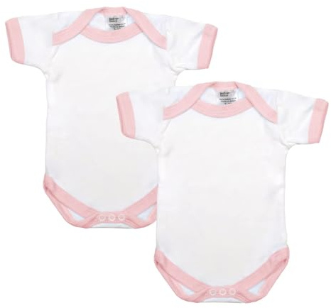 Baban Baby Short Sleeve Bodysuit Vests 2 Pack | Premium Cotton Short Sleeve Baby Vests, Soft and Breathable, Made in Britain, Loved by Parents Award