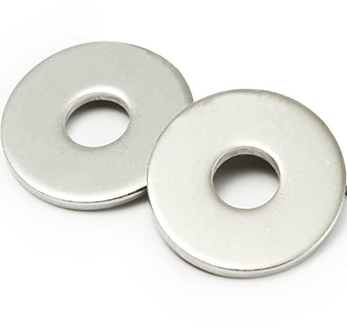 AMLOOPH Unterlegscheiben M16, Große Flach Unterlegscheiben M16 x 50mm Dicke 3mm Edelstahl Beilagscheiben DIN9021 A2 V2A (2 Stück) Rostfreie Edelstahlscheiben für Schrauben & Muttern & Gewindestange