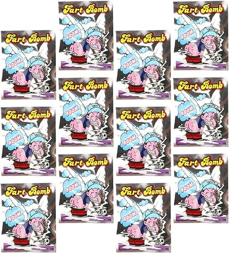NOLLAM 200Pcs Bomb Böse Stinkende Furztaschen Stink Bombe Steigendes Trickspielzeug für Partybevorzugungen Aprilscherz Day Halloween Partyzubehör