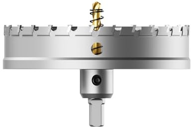 GSTK Scie-cloche en carbure robuste améliorée de 150 mm, foret pour métal, coupe-trou TCT, dureté en alliage, durée de vie améliorée, idéale pour l'acier inoxydable, l'acier doux, le fer, le cuivre,
