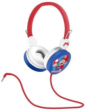 OTL Technologies SM1108 Super Mario Children's Wired Headphones Red