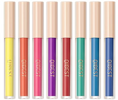 Natuce 8 Colors Matt Liquid Lidschatten Set, Matte Liquid Eyeshadow, Long Lasting Quick Drying Eye Shadow, wasserdichtes schnell trocknendes Liquid Lidschatten Makeup Set Geschenk für Frauen (Set B)