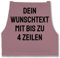 Schürze - Aufdruck selbst gestalten - Wunschtext I Eigener Text I Personalisierter Text I Custom Text - 85x69 - Rosa - kochschürze bedrucken lassen kochschuerze maenner personalisierte name