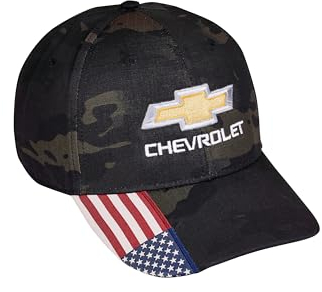 Chevy Bowtie Camo USA-Flagge Hut – offiziell lizenzierte Chevrolet Cap, Camo, Einheitsgr��e