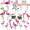 Woohome 24 Stück Patches zum Aufbügeln Bügelflicken Kinder, Flamingo Bügelflicken DIY Patch Sticker Kleiner Vogel Patches Aufbügeln für Kinder und Erwachsene