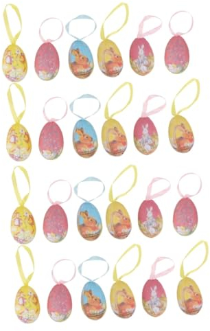 SAFIGLE 24 Stk Ostereier Essen Osterei-Anhänger baum hängende dekorationen Osterhandwerk Kinderspielzeug Spielzeuge Partydekorationen Osterei Spielzeug Handbuch schmücken Geschenk Schaum
