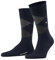 Burlington Herren Socken Edinburgh M SO Wolle gemustert 1 Paar, Blau (Marine 6123) neu - umweltfreundlich, 40-46