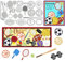 BENECREAT Stanzformen Für Sportgeräte, Fußball-Basketball-Schablonen, Tennis- Und Golf-Schablonen, Dekorative Prägeschablonen Für Scrapbooking, Fotoalbum, Grußkartenherstellung, 0.8 mm Dick