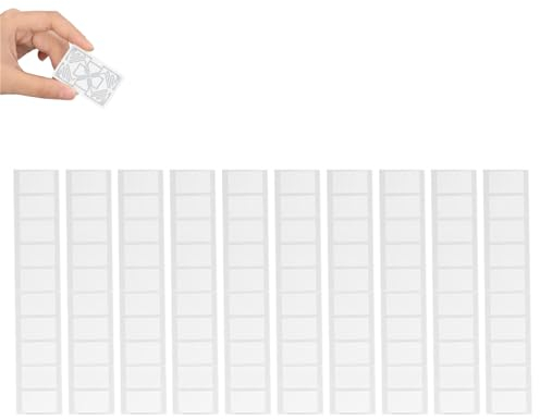 Beufee 100 Stück RFID-Tags, 860–960 MHz, Selbstklebendes RFID-Etikett, Leer, Wiederbeschreibbares RFID-Tag, Wiederverwendbarer RFID-Aufkleber Für Die Kleidungsverwaltung in Der Fahrzeugbibliothek