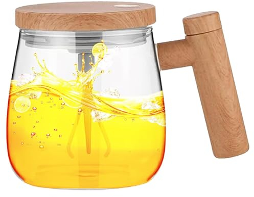 Electric Mixing Cup - Rechargeable Blender with Built-in Mixer for Smoothies | Portable High-Speed Electric Glass Mug selfs Mixing Cup, Fast Automatic selfs Stirring for Coffee/Milk/hot Chocolate