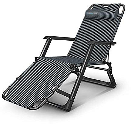 ZURBAQD Klappstuhl, schlicht, trendig, grau gestreift, Lounge-Stuhl, Lounge-Stuhl, Siesta-Stuhl, Strandstuhl, Sonnenliege, Klappstuhl Warm as Ever