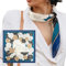 Bandana Kopftuch Damen Sommer Halstuch 70x70 Kopftücher Tuch Haare Kopfbedeckung Bandanas Herren Cap Kinder Kopfhandtuch Geschenke für Frauen Weiße Rose