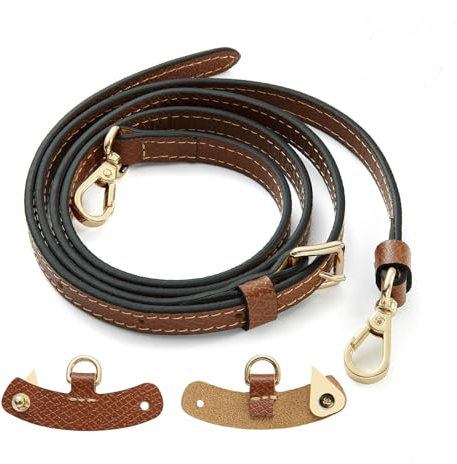Senral Schulterriemen aus Leder für Minitaschen,Taschengurte,Marineblau,Marshmallow,Burgund,Cognac,Rot,Schwarz Gurt Mit Umrüstsatz,Long Champ Taschengurte Goldene Hardware