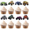 32 Stück Auto Tortendeko Deko Geburtstag Monster Truck Monster Truck Geburtstag Kuchen Deko Junge Truck Auto Muffin Deko LKW Cupcake Topper für Kinder Geburtstag Zubehör