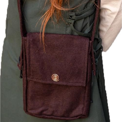 Burgschneider - Tasche Juna - Braun (Standard, Unisex, Wolle) Mittelalter Fantasy - Adventurer