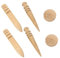 DIYEAH Handmade Leather Polishing Round Rods 2 Sets of 6pcs for Leather Shoes Burnisher Polisher Woodworking Tool