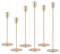 Kerzenständer Gold 6 Set,Kerzenständer Stabkerzen 33/29/23cm,Metall KegelKerzenleuchter Vintage Dekoration,Hochzeit Kerze Stand,Perfekt für romantische Abendessen, Jubiläum und Hochzeitszeremonien