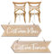 Décoration Chaise Mariage 2Pcs Pancarte “C’est Mon Mari””C’est ma Femme” Panneau en Bois avec Ficelle pour Mariés