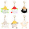 Porte Clef Peluche 6 Pièces Porte Clé Peluche Porte Cle Voiture Porte Clef Mignon pour Sacs à Main, Voiture, Décorations de sac à dos