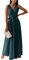 Vestito da Cerimonia Maxi Lungo Donna Vestito da Cocktail Slim Vita Alta Estivo Abito da Sera Senza Maniche Abito da Ballo Collo V Elegante Maxiabito da Party
