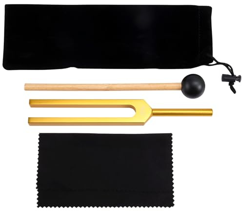 Sirxlevcy 432 Hz Stimmgabel für Heilende Klangheiltherapie und Yoga, 423 Hz Stimmgabel Aus Aluminiumlegierung, Gold
