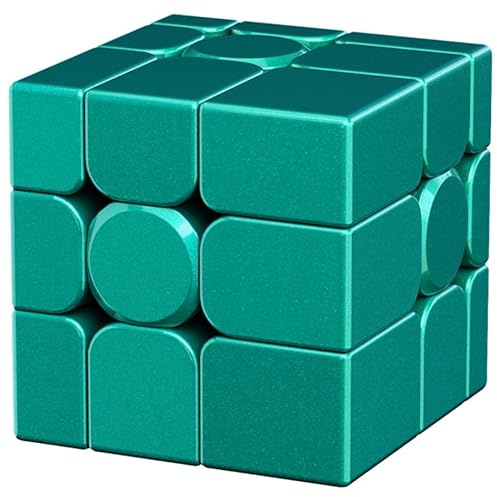 moyu Mirror Cube V2 M UV 3x3 Grün magnetischer Magnetic Zauberwürfel Puzzle, 3 x 3 x 3, MFJS Spiegelwürfel V2 UV unregelmäßige aufkleberlose Geschwindigkeits Magnete würfel, grüner Spiegel