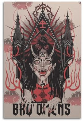YEBGKRNR Bad Omens Poster, dekoratives Gemälde, Leinwand, Wandposter und Kunstdruck, moderne Familienschlafzimmer-Dekoration, Poster, 20 x 30 cm