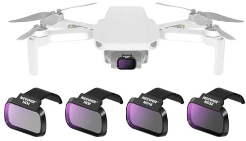 NEEWER ND Filter Set Kompatibel mit DJI Mini 4K/2 SE/SE/2/Mavic Mini (4 STK.) ND4 + ND8 + ND16 + ND32 Snap On Mehrschichtige HD Optisches Glas Neutraldichte Kamera Objektiv Filter Zubehör, FL-B39