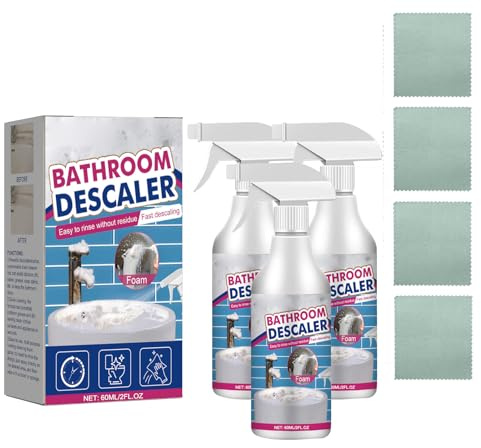 Schiuma spray detergente per bagno, pulizia per vasca, piastrelle, WC, doccia, lavandino in vetro, rimuove efficacemente macchie ostinate, calcare, schiuma di sapone, disincrostante da bagno per uso