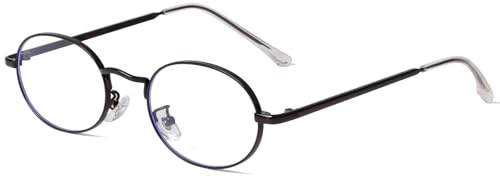Laurinny Oval Blue Light Blocking Glasses Women Men Clear Lens Metal Frame | Fashion,Eyeglasses,Computer,Reading,Glasses