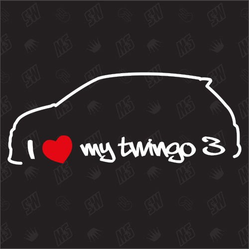 speedwerk-motorwear I Love My Twingo 3 - Sticker für Renault - ab Bj. 2014