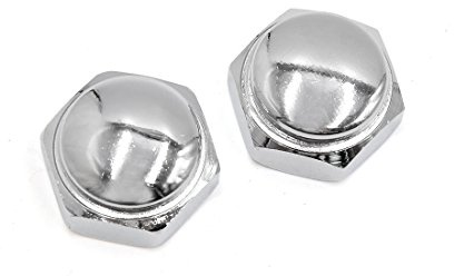 sourcing map 2Pcs M22x1.0 Gewinde Dmr. Metall Motorrad Lenkradschaft Deckel Sechskantmuttern DE de