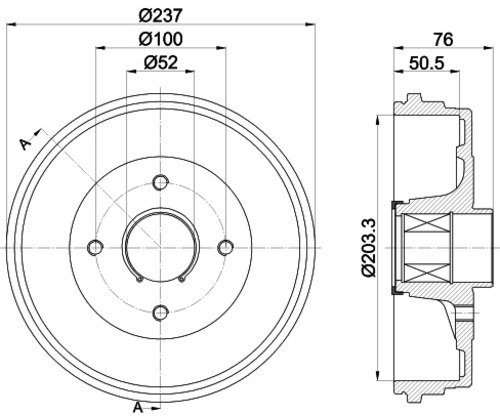 TMD Friction Services 94041400 Bremstrommel