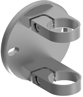 Sellon24® Anclaje de Pared de Acero Inoxidable, Redondo, Ajustable Para Barandilla de 42,4 mm, Soporte de Poste, Conector Redondo, Estable Lateral, Para Tubos