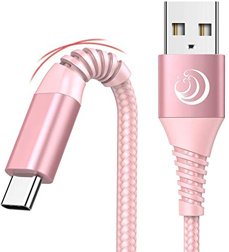 Aioneus USB C Kabel, [ 2Stück 2m ] 3A Schnellladekabel USB C Nylon Ladekabel USB C Fast USB Typ C Ladekabel für Samsung Galaxy S23 S22 S21 S20 S10, A51 A50 A53 A70 A71 A20E,Google Pixel, Sony Xperia
