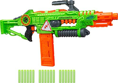 Nerf Revoltinator Zombie Strike Toy Blaster with motorized Lights Sounds & 18 Official Darts for Kids, Teens, & Adults