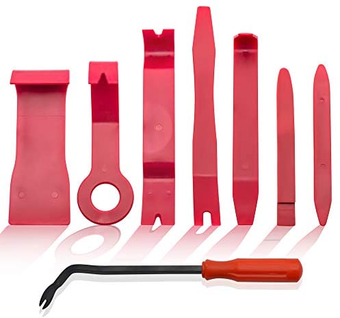 BeiLan Auto Zierleistenkeile Set, Lösewerkzeug Türverkleidung Demontage Werkzeuge, Hebelwerkzeug für Fahrzeug Innen Verkleidung Reparatur Zierleisten Keil Clip Löser,8 teilig