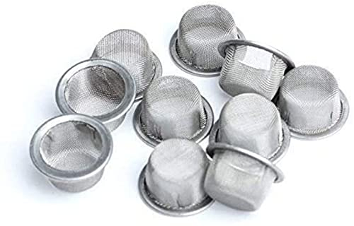 EPRHY 10pcs 0.5Inch Diameter Crystal Tobacco Pipe Stainless Steel Mental Screen Filters for Crystal Smoking Pipes
