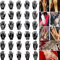 Xmasir 30 Sheets Tattoo Schablonenset Airbrush Schablone Glitzer Schablone Gesicht Körperbemalung Schablonenset - Temporäre Tattoos Blumenschablonen für Frauen Mädchen