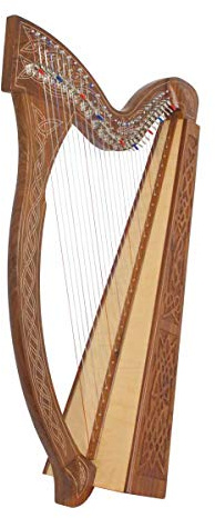Roosebeck Minstrel Harp 29-String w/Full Chelby Levers - Knotwork