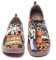 UIN Zapatillas De Deporte Ligeras Sin Cordones para Mujer Zapatos Planos De Moda para Mujer Francesa Zapatos De Viaje Pintados con Arte Informal(40)