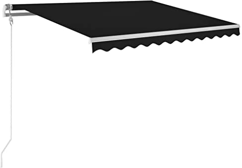 vidaXL Gelenkarmmarkise Automatisch Markise Sonnenmarkise Balkonmarkise Sonnenschutz Sichtschutz Terrasse Garten Balkon 300x250cm Anthrazit