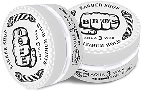 BROS Professionelles Aqua Wax Friseur Haarwachs Barber Shop (1er Pack, Weiß)