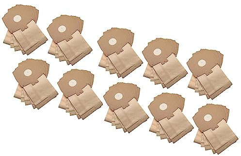vhbw 50x Sacs compatible avec Electrolux D735, D700, D715, D720/P, D725, D728, D729, D730 aspirateur - 26,25cm x 15,15cm marron