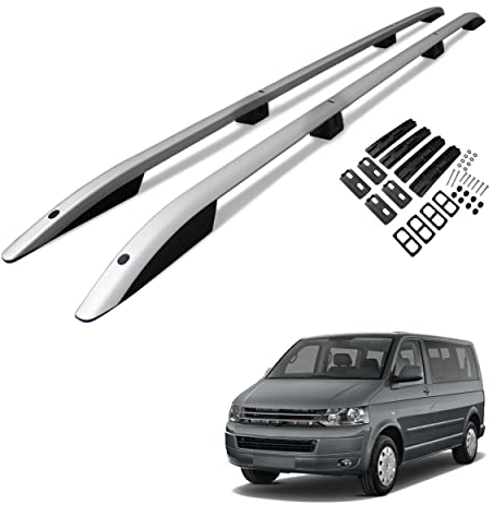 CHROMEMASTER | Dachreling Dachträger | Kompatibel mit Volkswagen T5 2003-2015 Long; Zur Befestigung der Dachgepäckträger, Dachboxen oder Dachfahrradträger | Robuste Konstruktion aus Aluminium