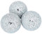 Decorative Orbs Set of 3 Glass Mosaic Sphere Balls Diameter 3.15 for Bowls, Vases and Dining Table Centerpieces (Silver White)