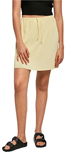 Urban Classics Damen Ladies Plisse Mini Skirt S softyellow