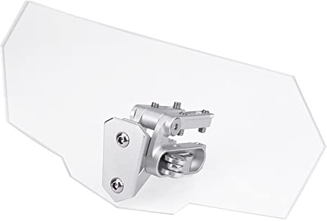 Deflector Parabrisas, Deflector Cupula Moto Parabrisas de Motocicleta Universal Ajustable Deflector de Viento para la mayoría de Motocicletas (ABS)