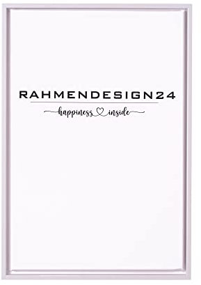 Rahmendesign24 Schattenfugenrahmen Oslo für Keilrahmenbilder und Leinwände 29,7x42 (DIN A3) Weiß (matt) Schattenfuge
