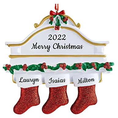 Custom Christmas Ornaments Baumschmuck personalisierte Kunsthandwerk für Mädchen Erwachsene Kinder Kit DIY Namensschilder hängenden Dekor für Geschenke Kranz Zimmer Urlaub